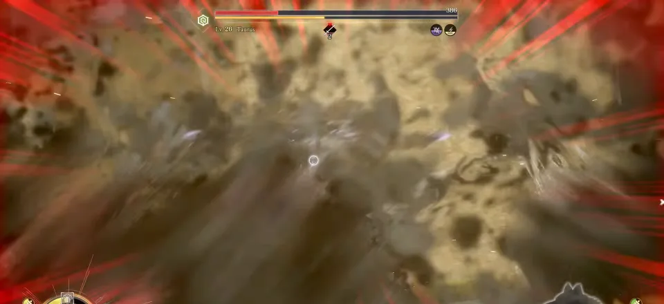 The Taurus fight with the boss health bar on screen, carrying the name and level in the shipped game’s own text